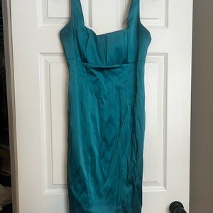 Calvin Klein Teal Strapless Dress